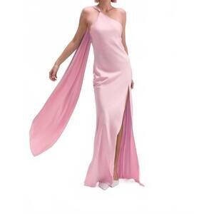 NEW FORE COLLECTION don't call me baby scarf slip maxi dress in pink